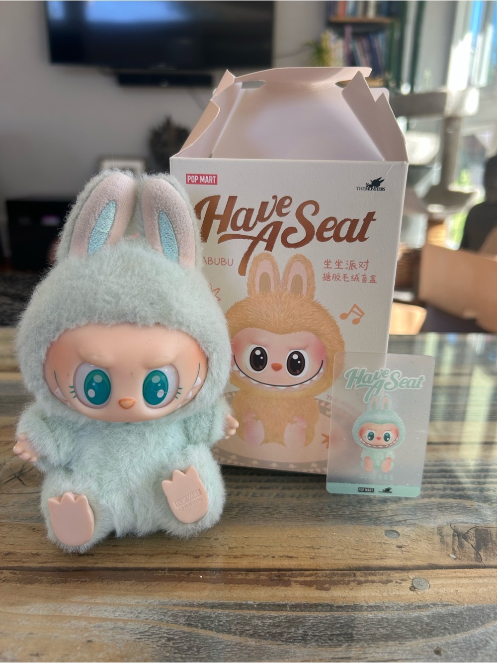 POP MART Have A Seat Mint Bunny Plush - Soft Collectible Toy